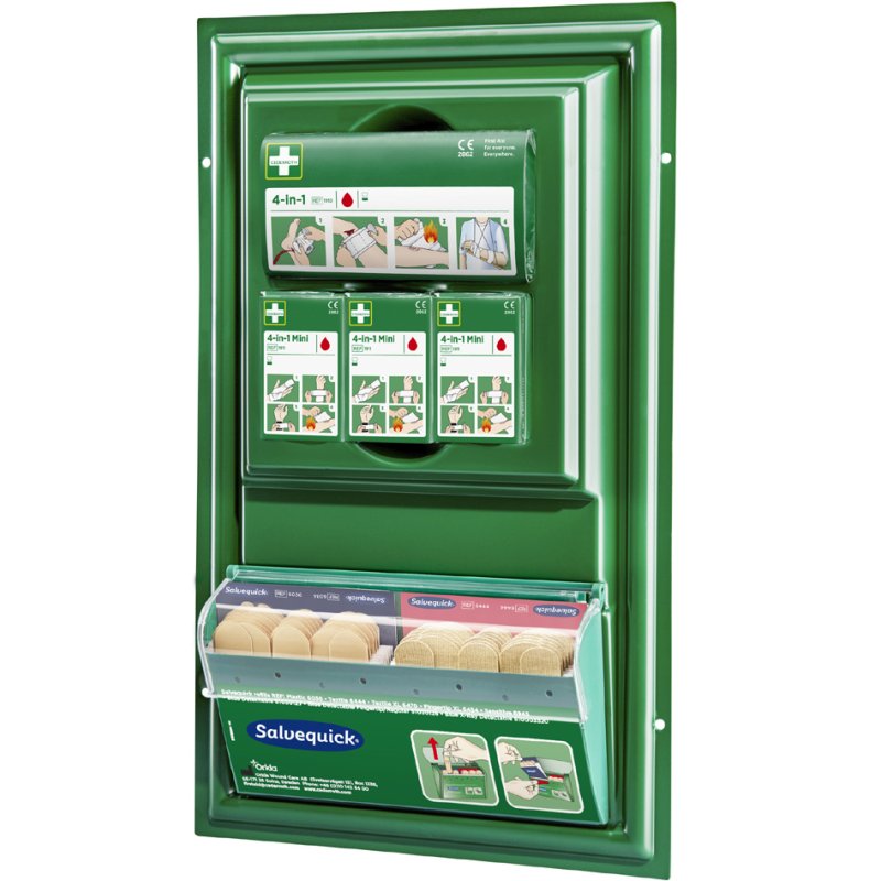 CEDERROTH Mini Eerste Hulp Station, gevuld, ABS-kunststof, 250×50×400 mm